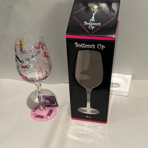 Pink Ribbon Wine Glass - Picture 4 of 4